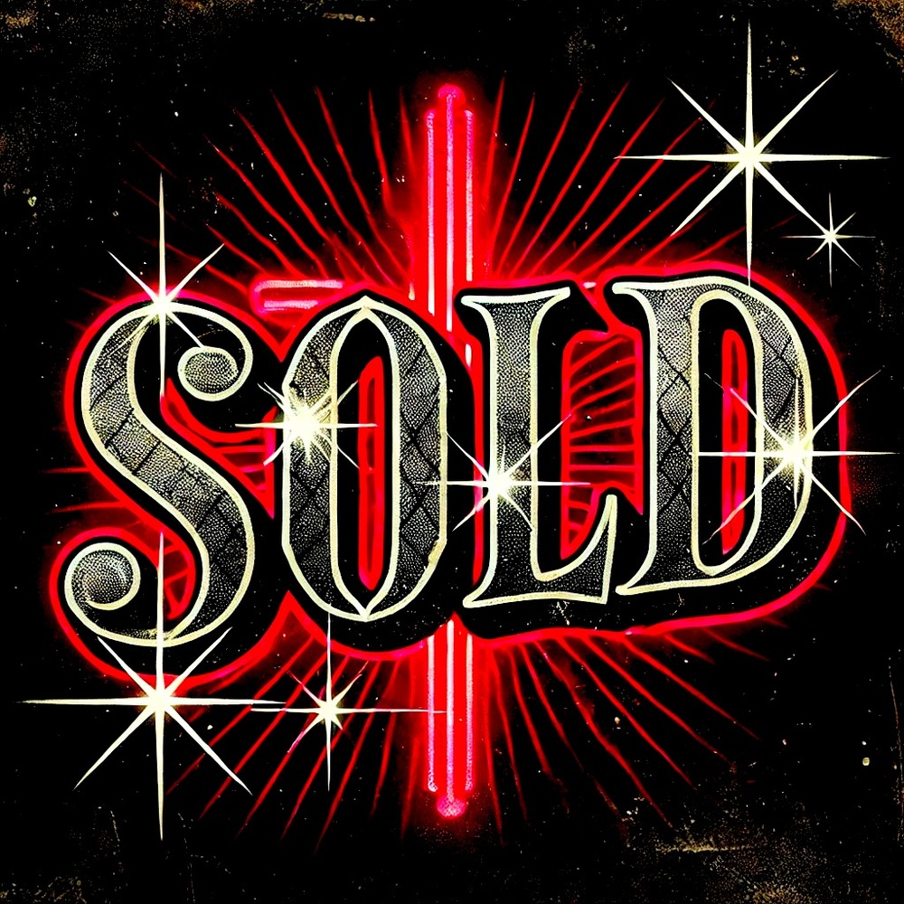 Neon Red 'SOLD' Sign